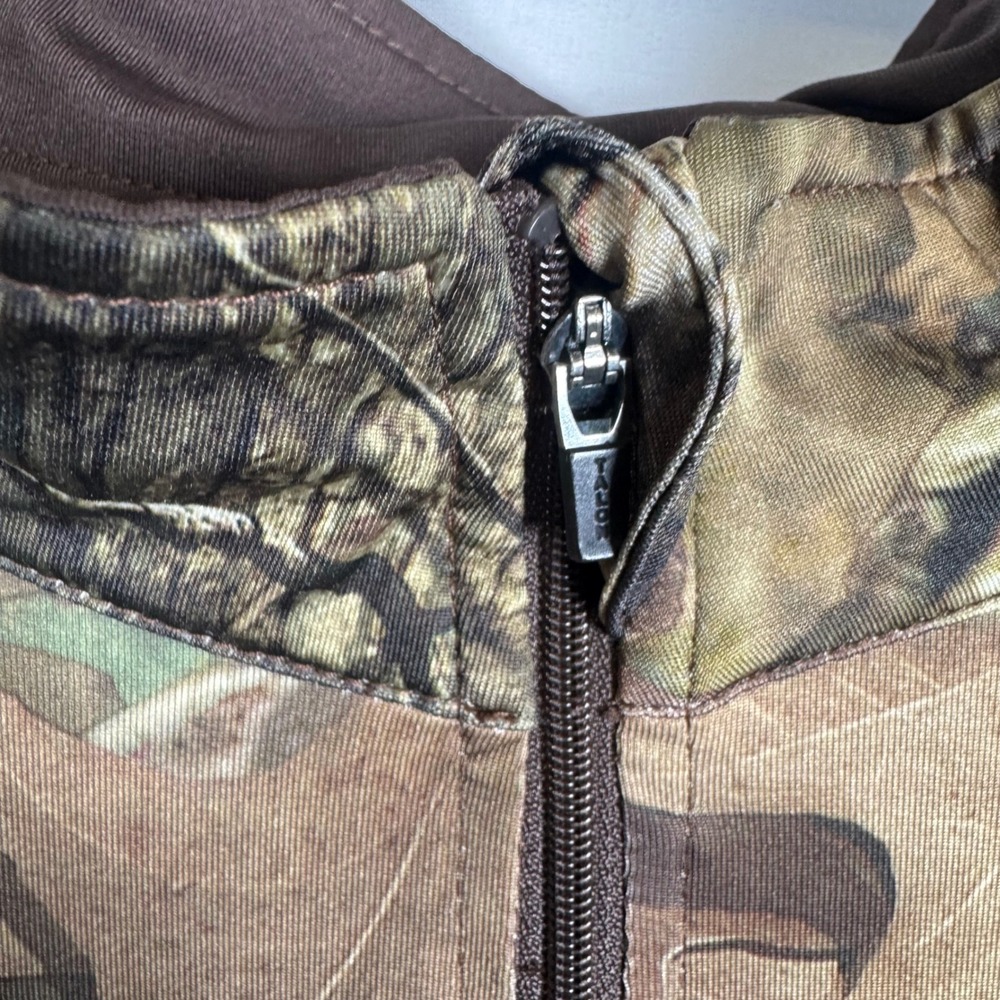 Mossy Oak Performance Top Mens Large Brown Camo Break-Up Infinity 1/4 Zip - Picture 5 of 9